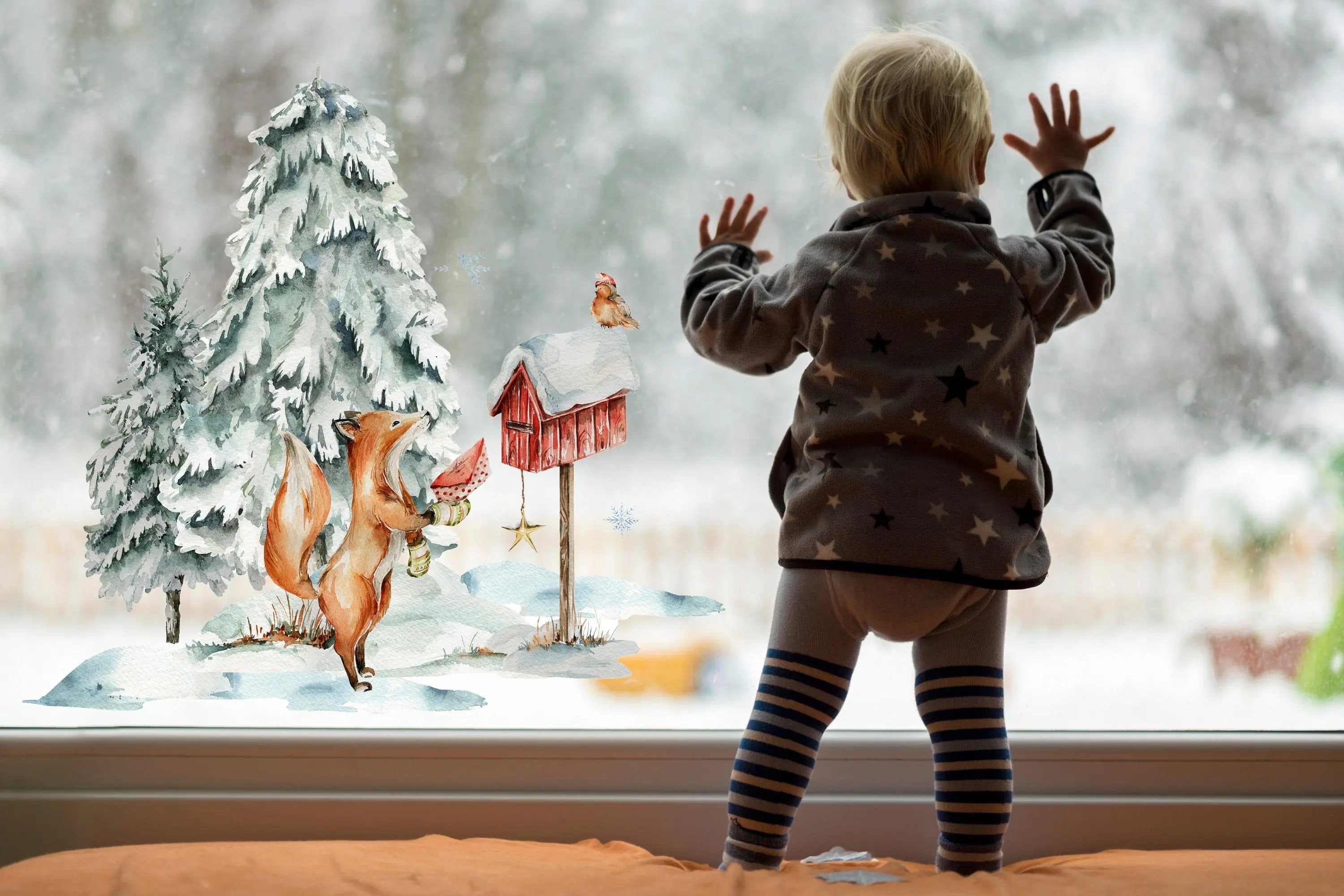 Bring the Magic Home, Christmas Scene Window Sticker Creative Windows