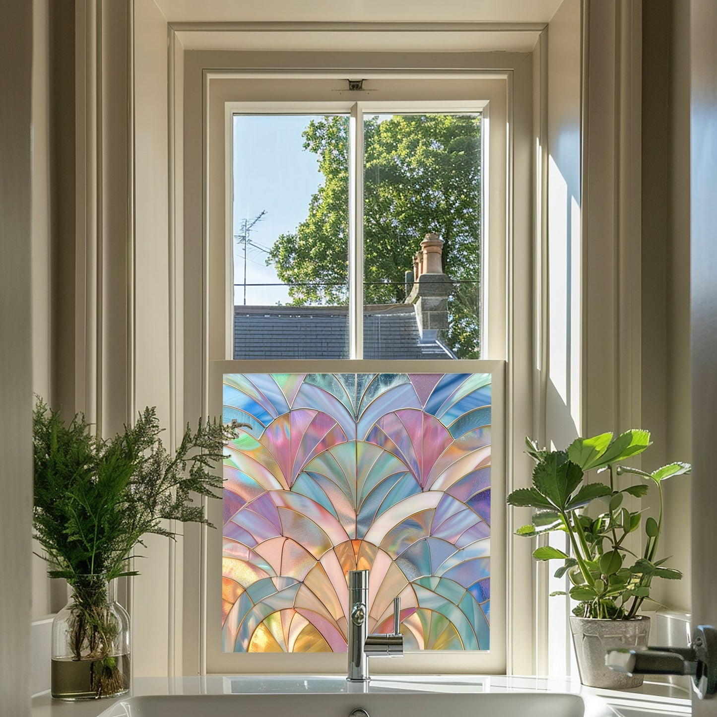 Art Deco Window Film, Privacy Window Film, Window Film, Decorative Window Film, Patterned Window Film, Coloured Window Film, Stained Glass Creative Windows