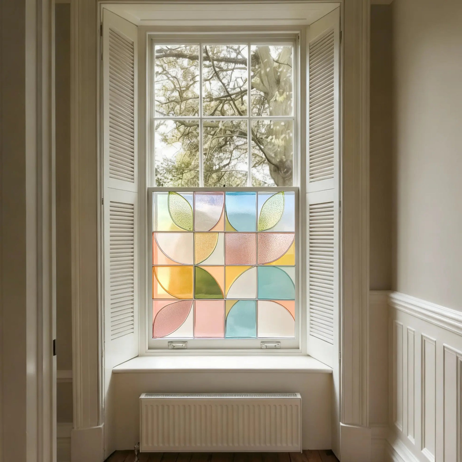 Corfinio Stained Glass Privacy Window Film Creative Windows