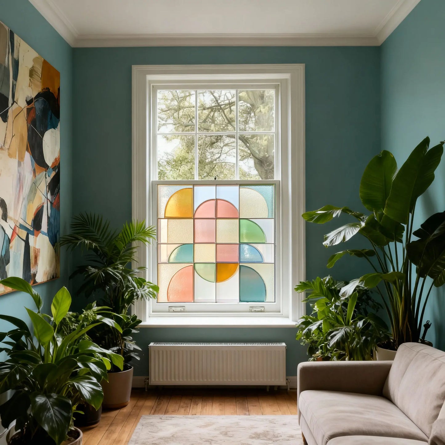 Coredo Stained Glass Privacy Window Film Creative Windows