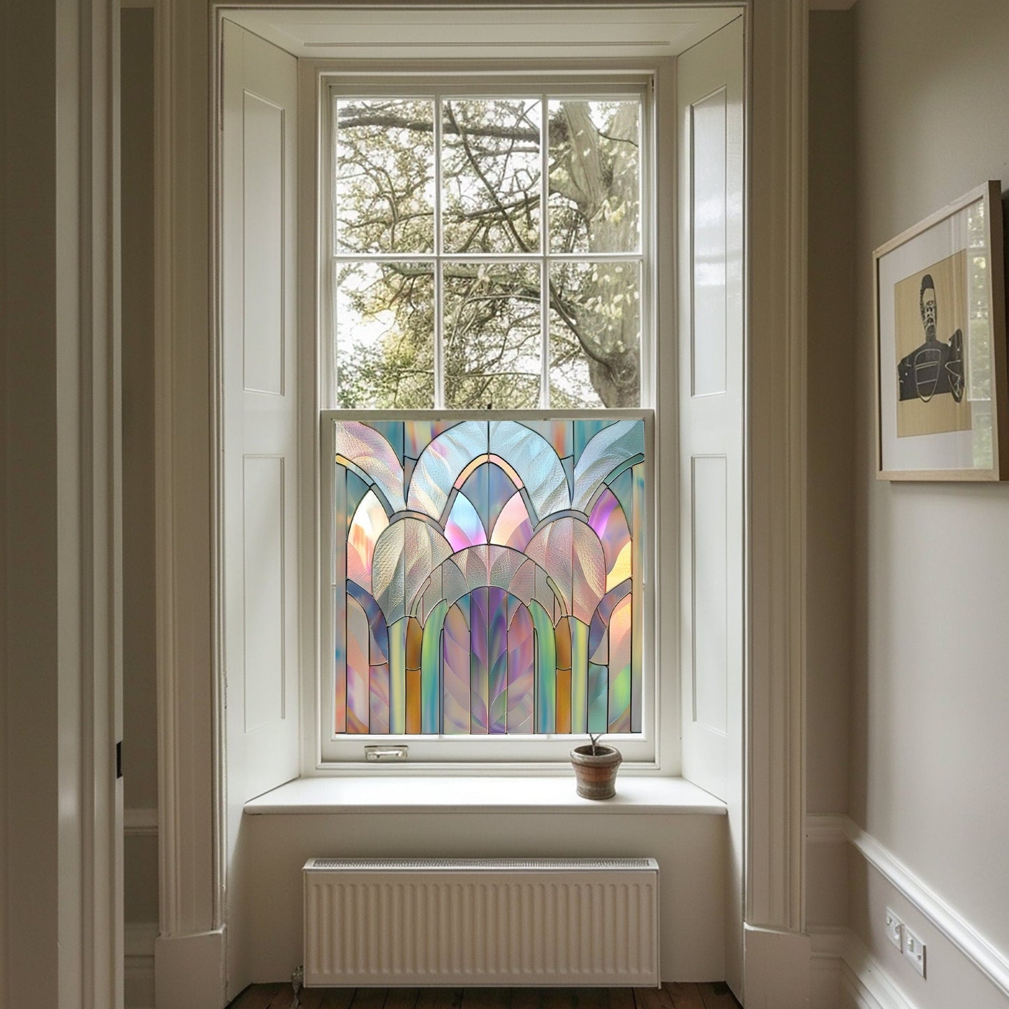 Art Deco Window Film, Privacy Window Film, Window Film, Decorative Window Film, Patterned Window Film, Coloured Window Film, Stained Glass Creative Windows