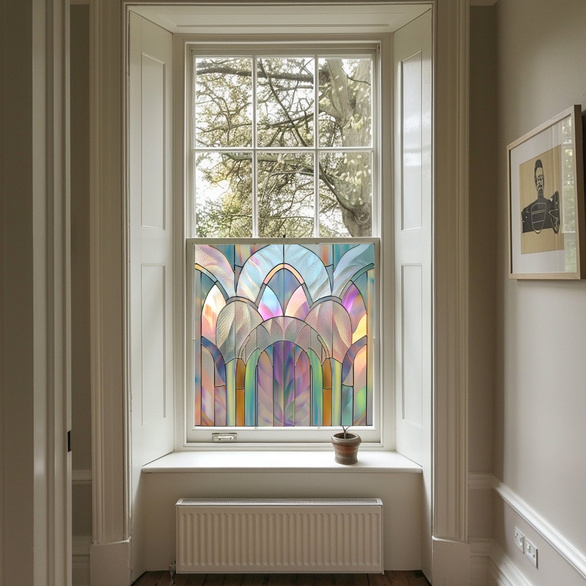 Art Deco Window Film, Privacy Window Film, Window Film, Decorative Window Film, Patterned Window Film, Coloured Window Film, Stained Glass Creative Windows