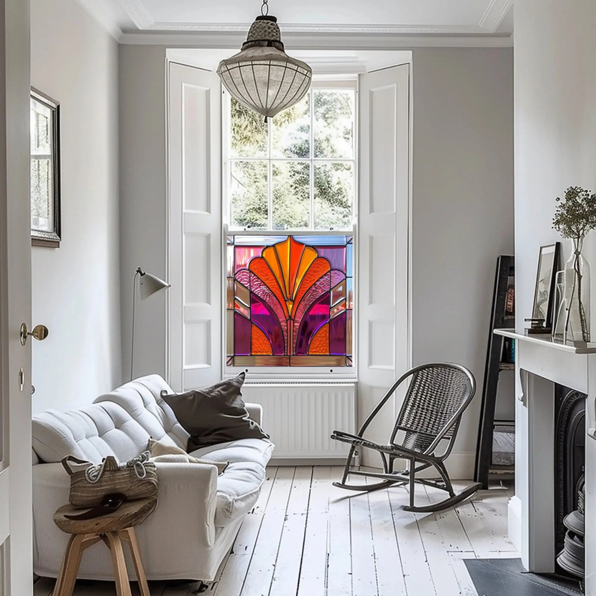 Vasto Stained Glass Privacy Window Film Creative Windows