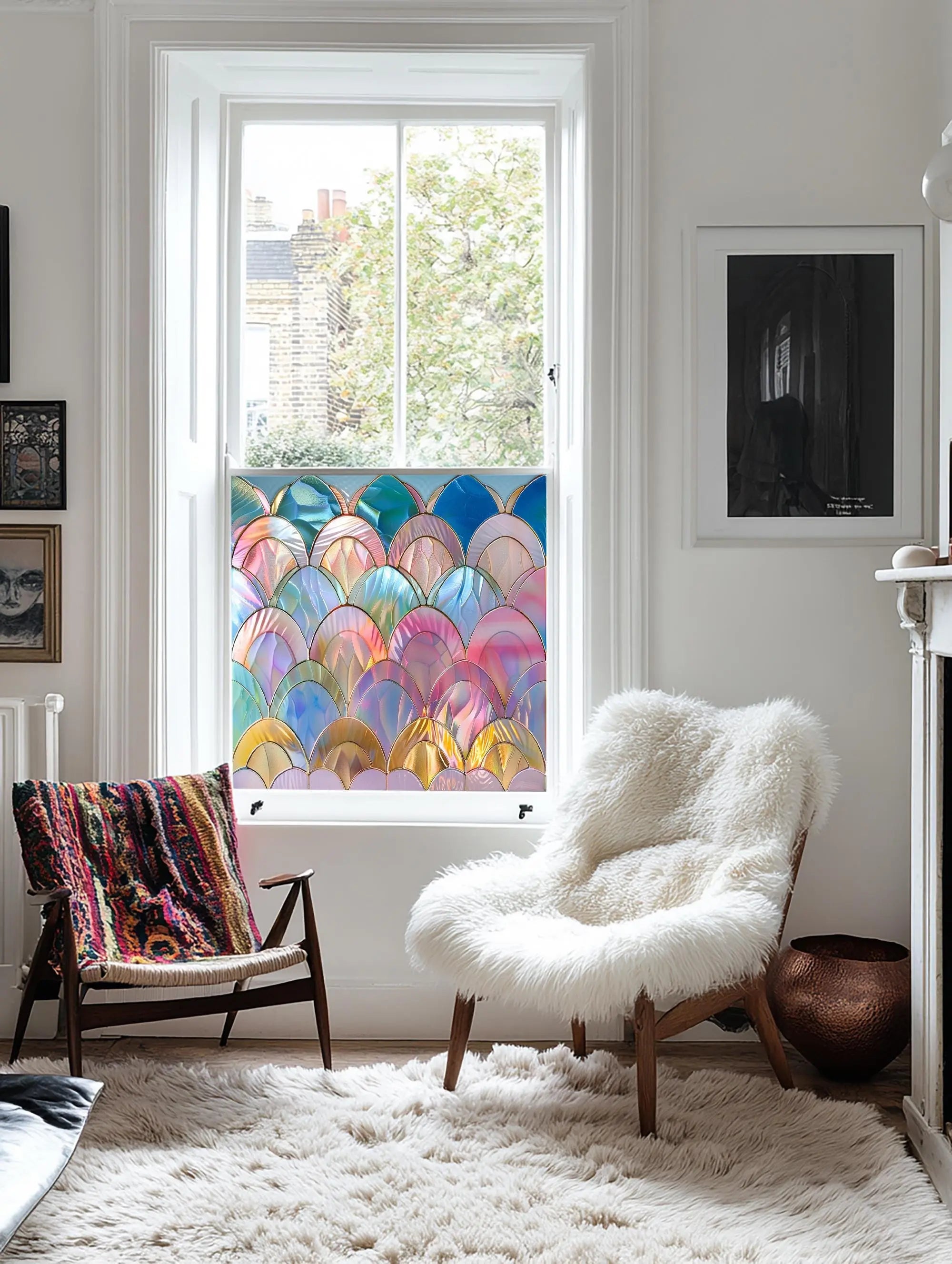 Apice Privacy Stained Glass Window Film Creative Windows