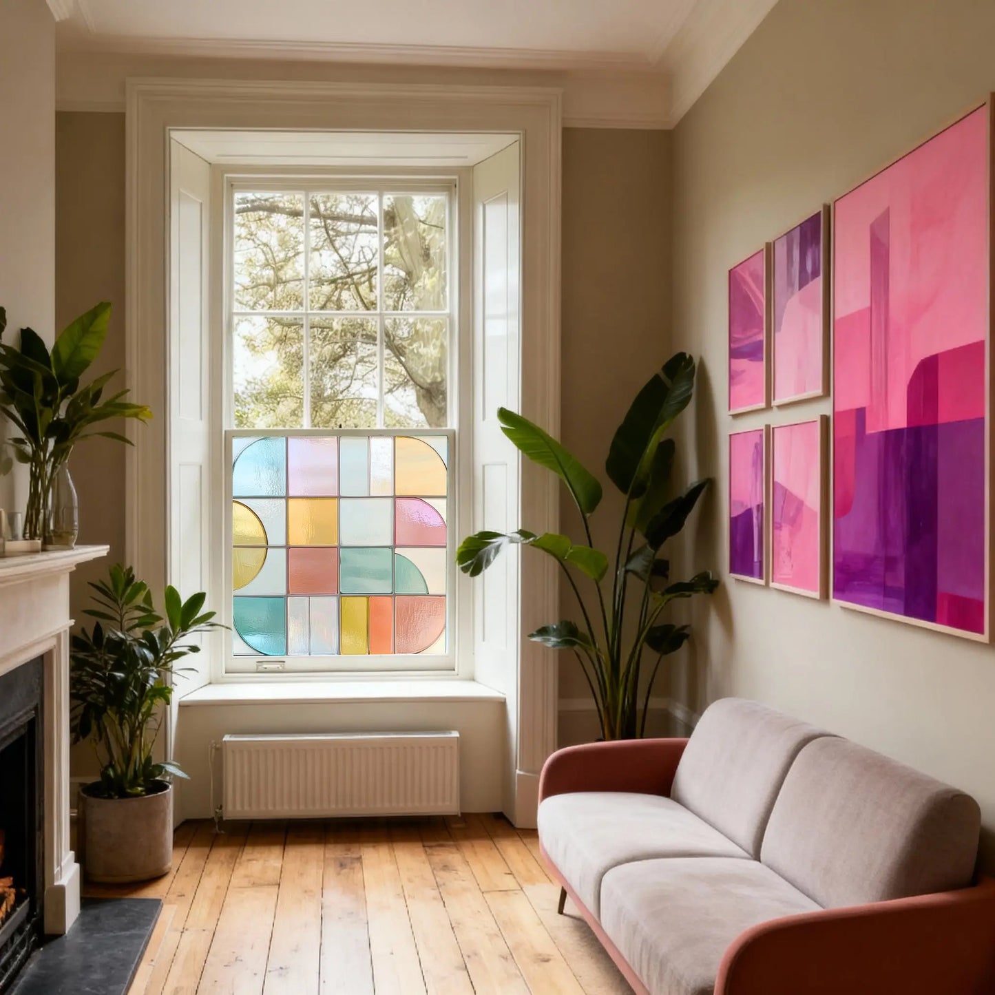 Conzano Stained Glass Privacy Window Film Creative Windows