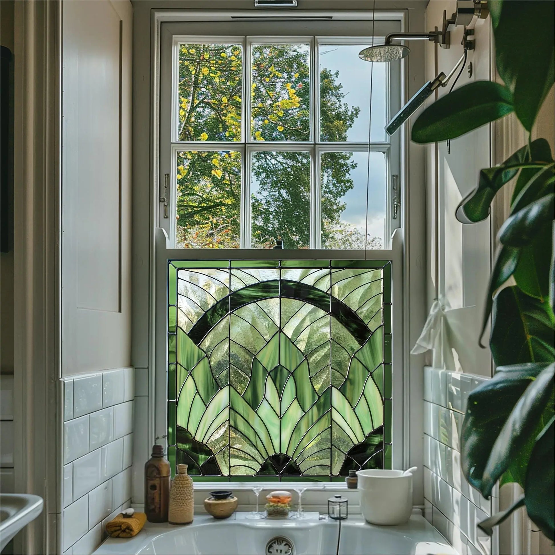 Azzone Stained Glass Privacy Window Film Creative Windows
