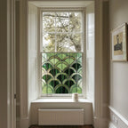 Stained Glass Privacy Window Film Green Fan Creative Windows