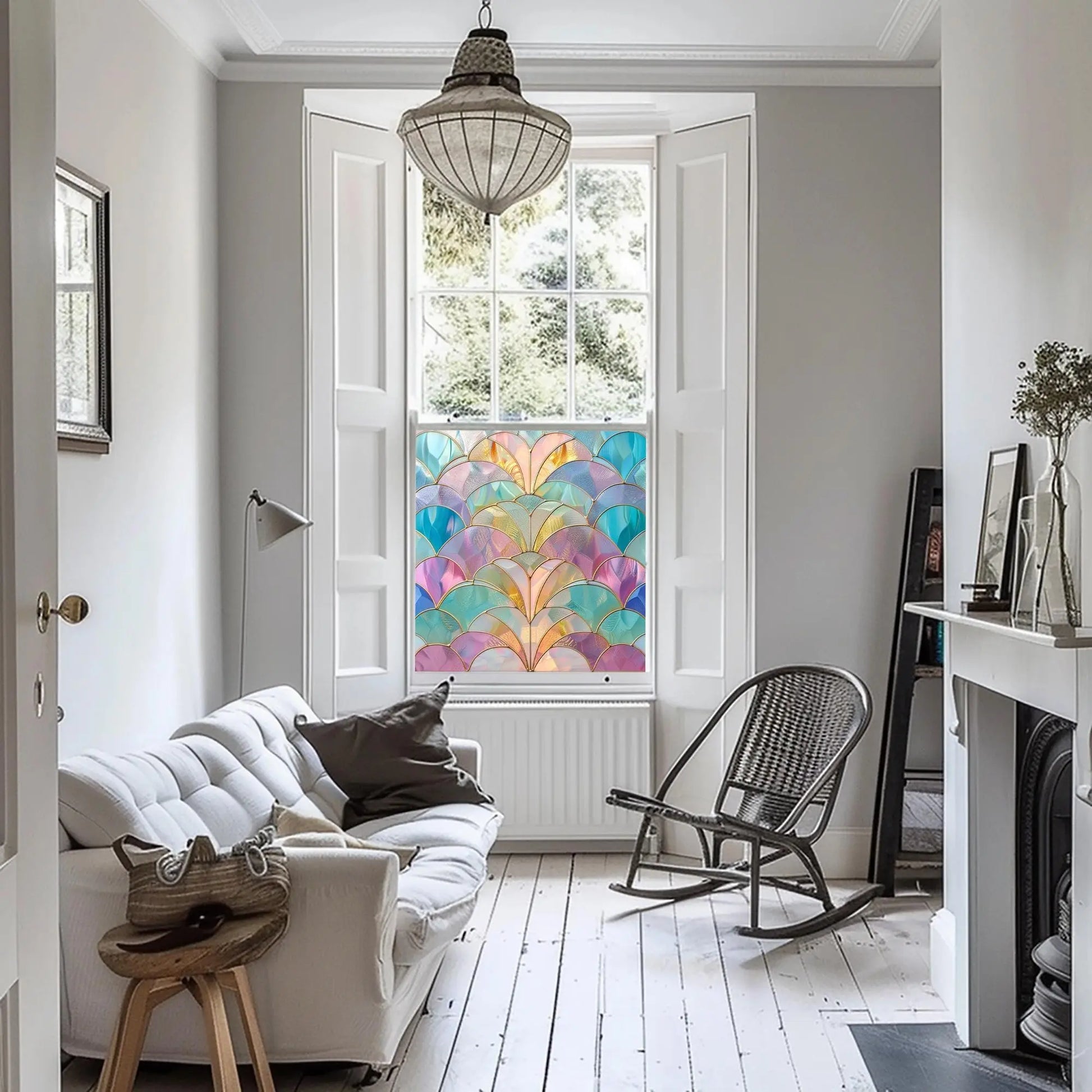 Apollosa Stained Glass Privacy Window Film Creative Windows