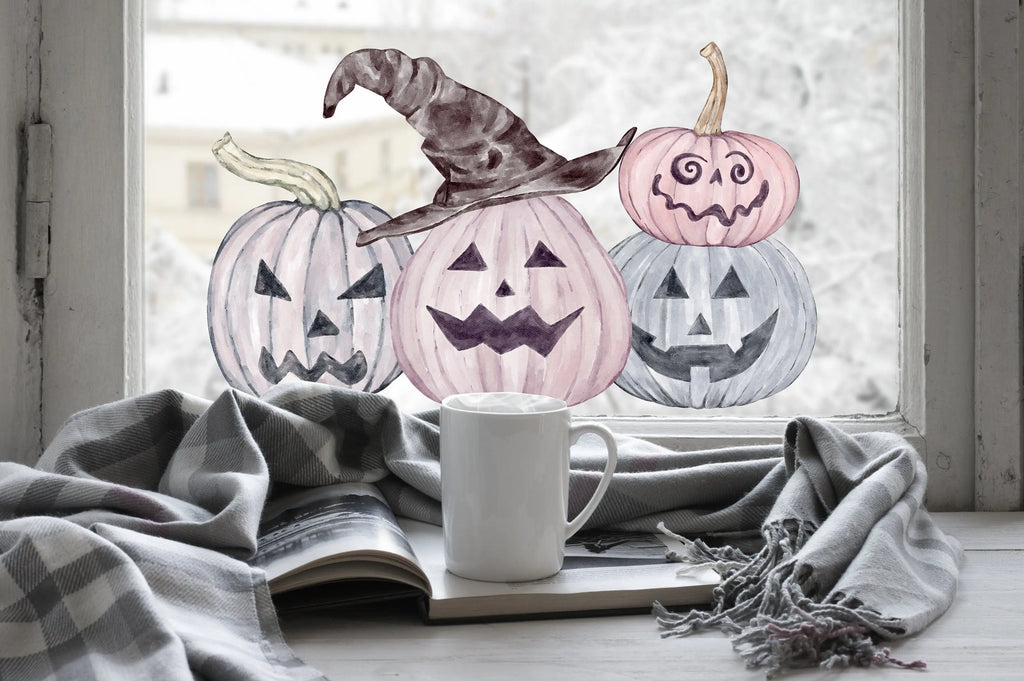 Pumpkin Window Stickers Creative Windows
