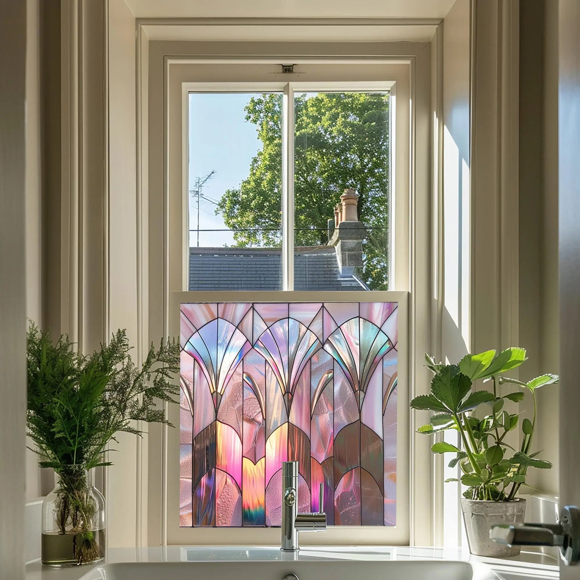 Rimini Stained Glass Privacy Window Film Creative Windows
