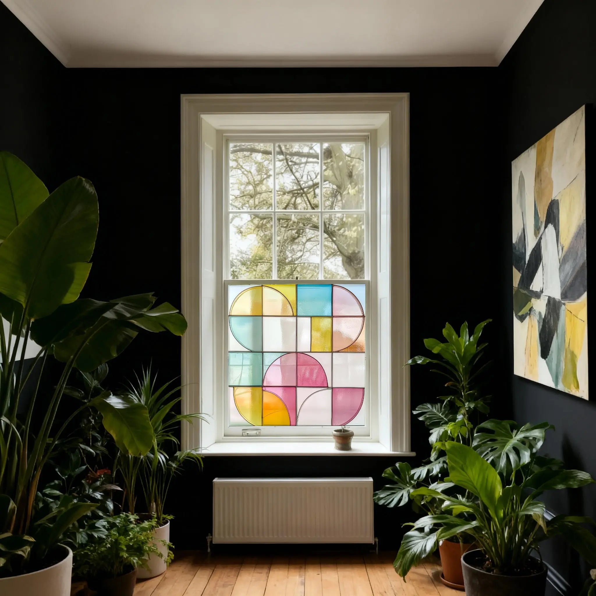 Configni Stained Glass Privacy Window Film Creative Windows