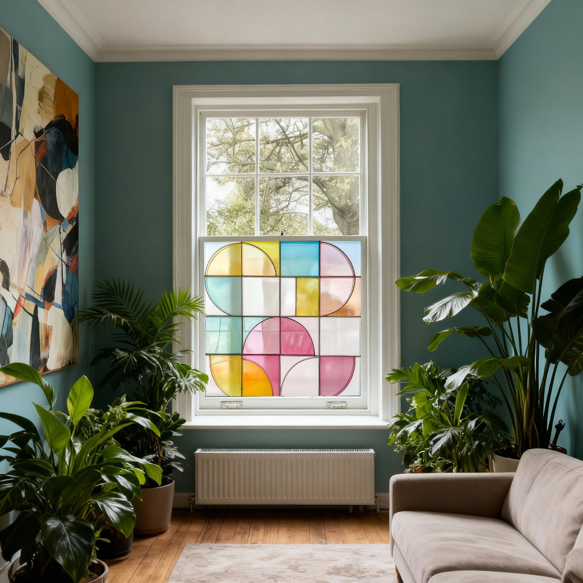 Configni Stained Glass Privacy Window Film Creative Windows