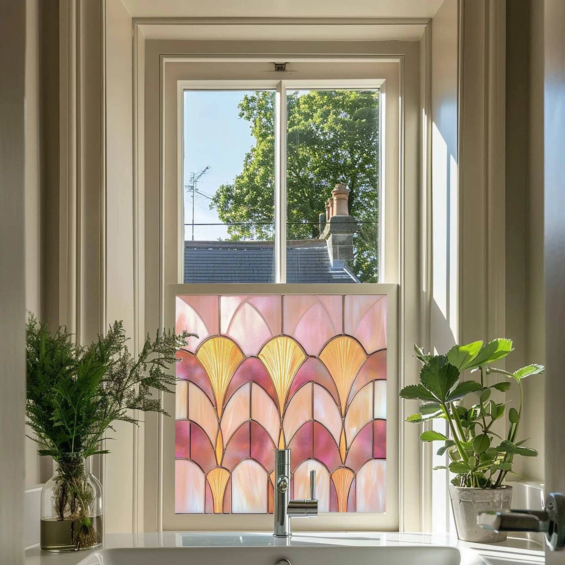 Oratino Stained Glass Privacy Window Film Creative Windows