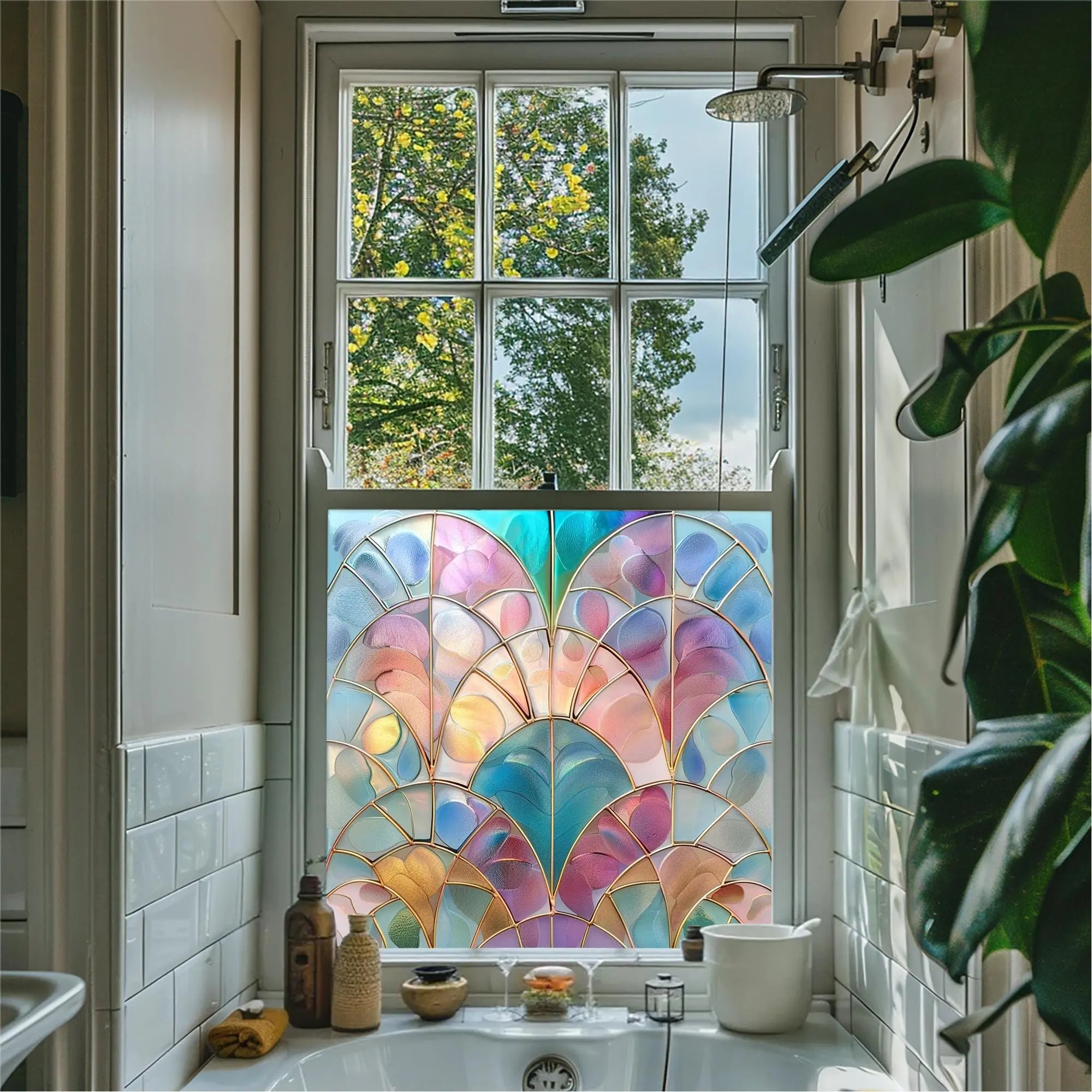 Anzi Stained Glass Privacy Window Film Creative Windows