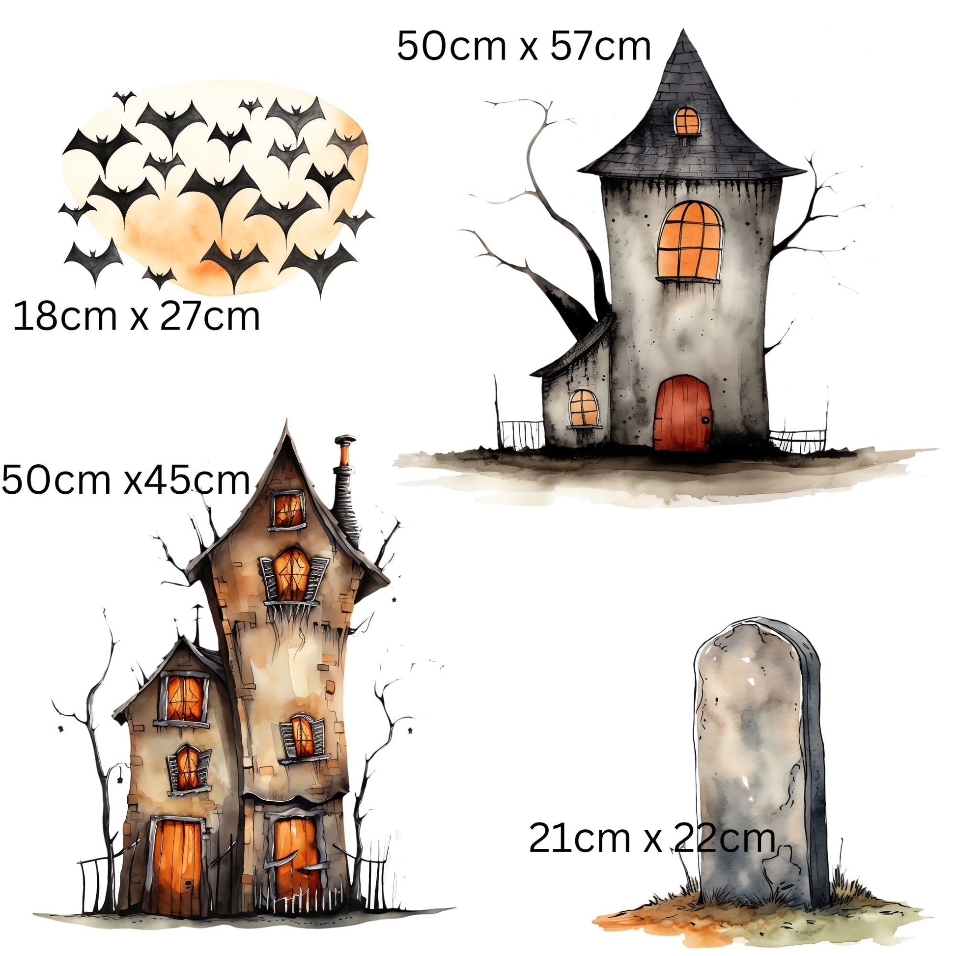 Double-Sided Reusable Halloween Window Stickers Creative Windows