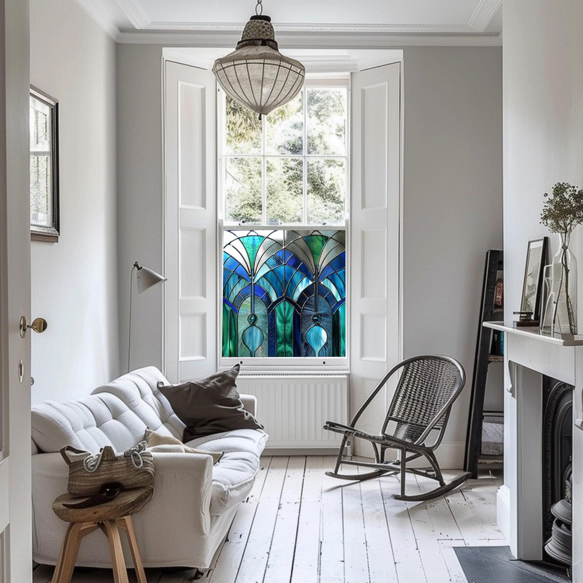 Art Deco Window Film, Privacy Window Film, Window Film, Decorative Window Film, Patterned Window Film, Coloured Window Film, Stained Glass Creative Windows