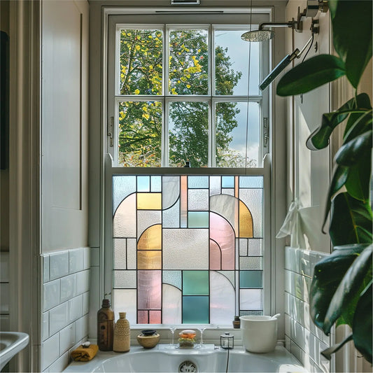 Nibbiola Stained Glass Privacy Window Film Creative Windows