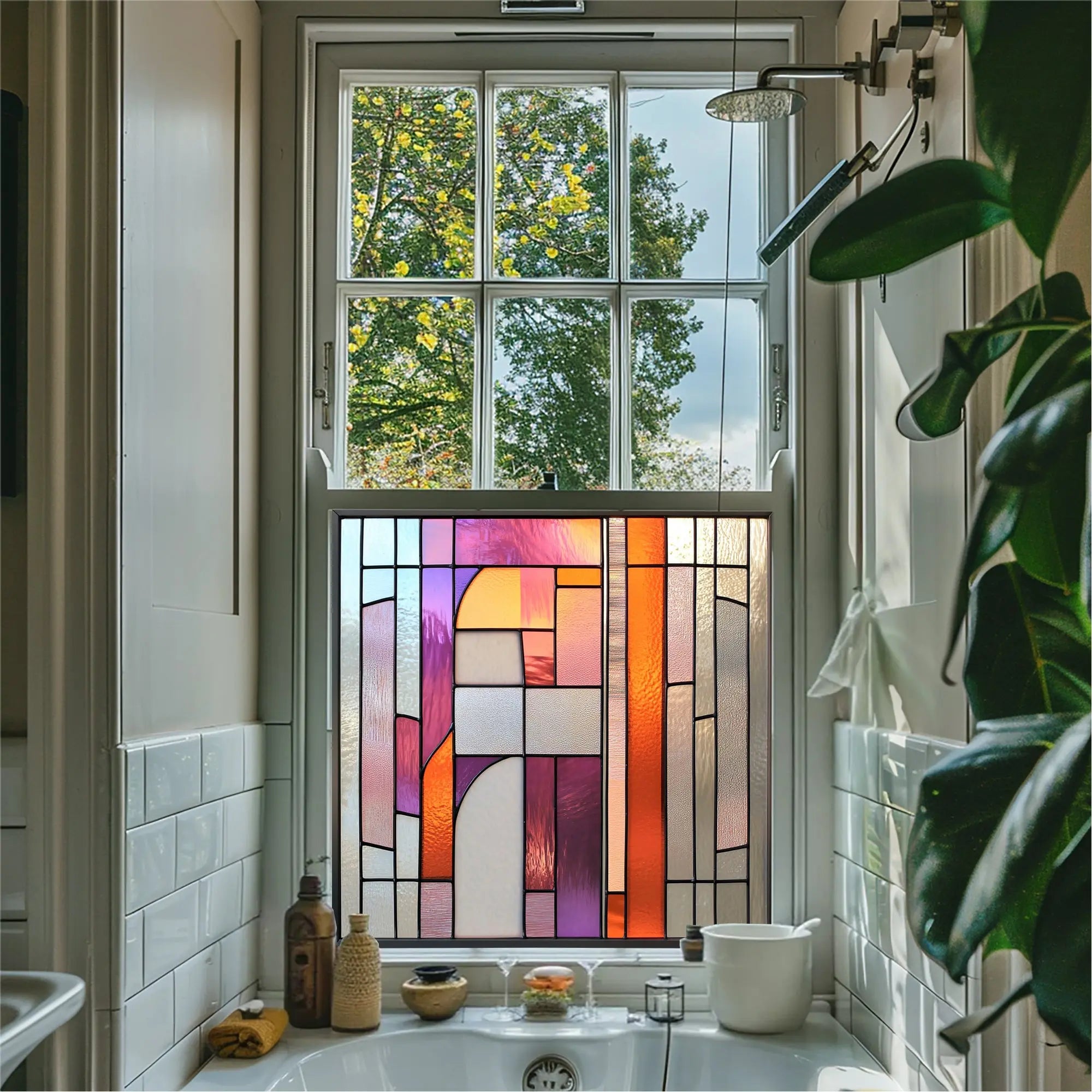 Niardo Stained Glass Privacy Window Film Creative Windows