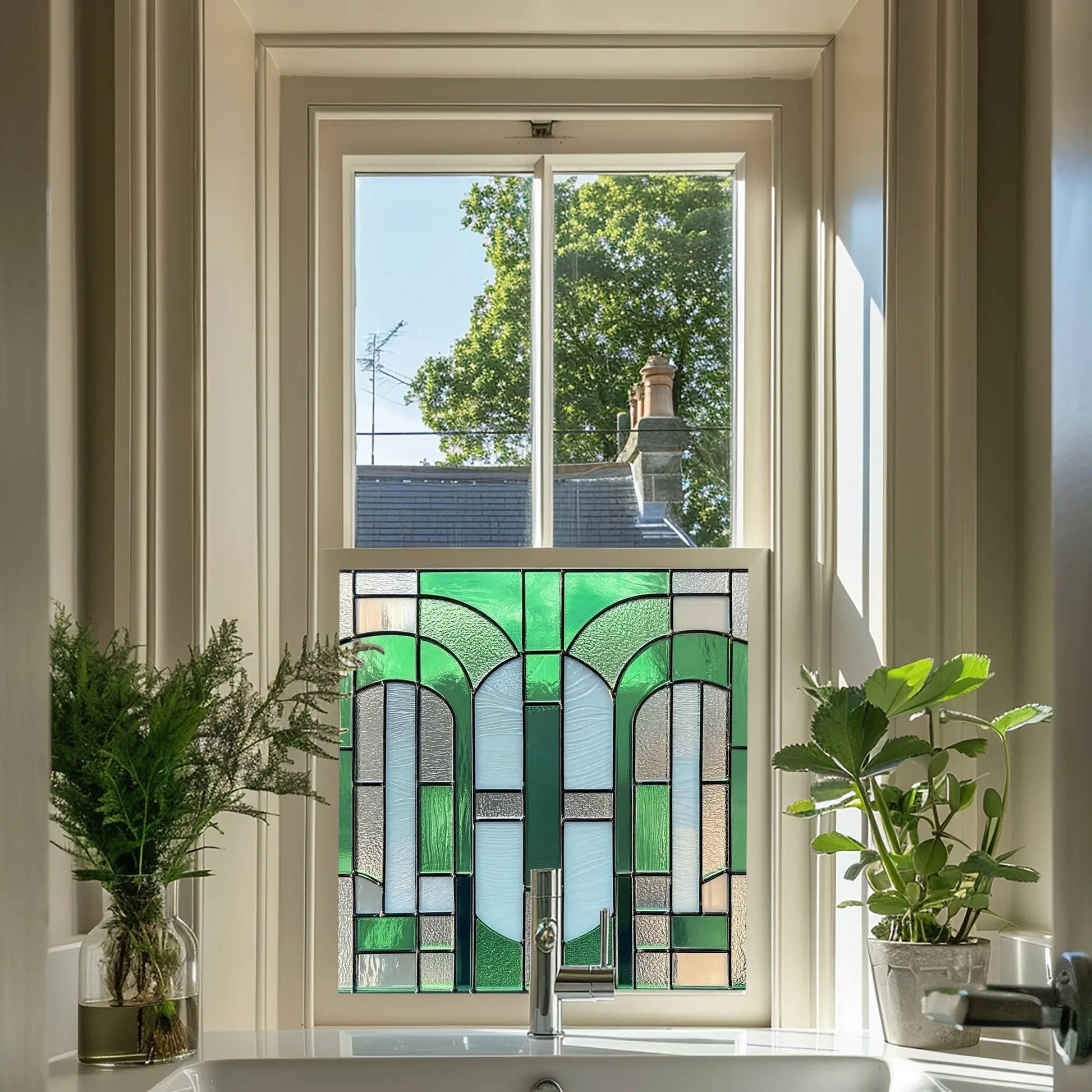 Novara Stained Glass Privacy Window Film Creative Windows