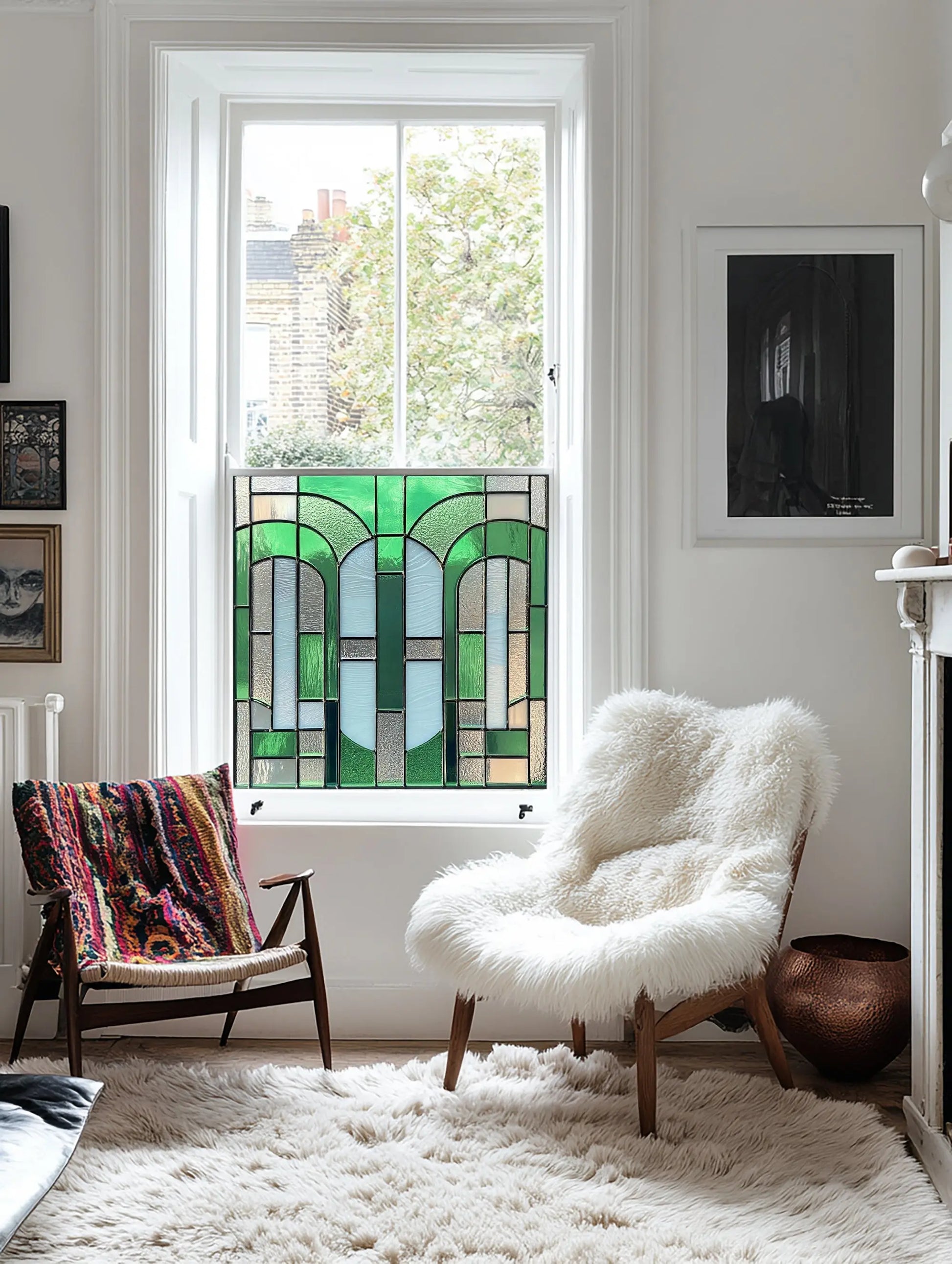 Novara Stained Glass Privacy Window Film Creative Windows