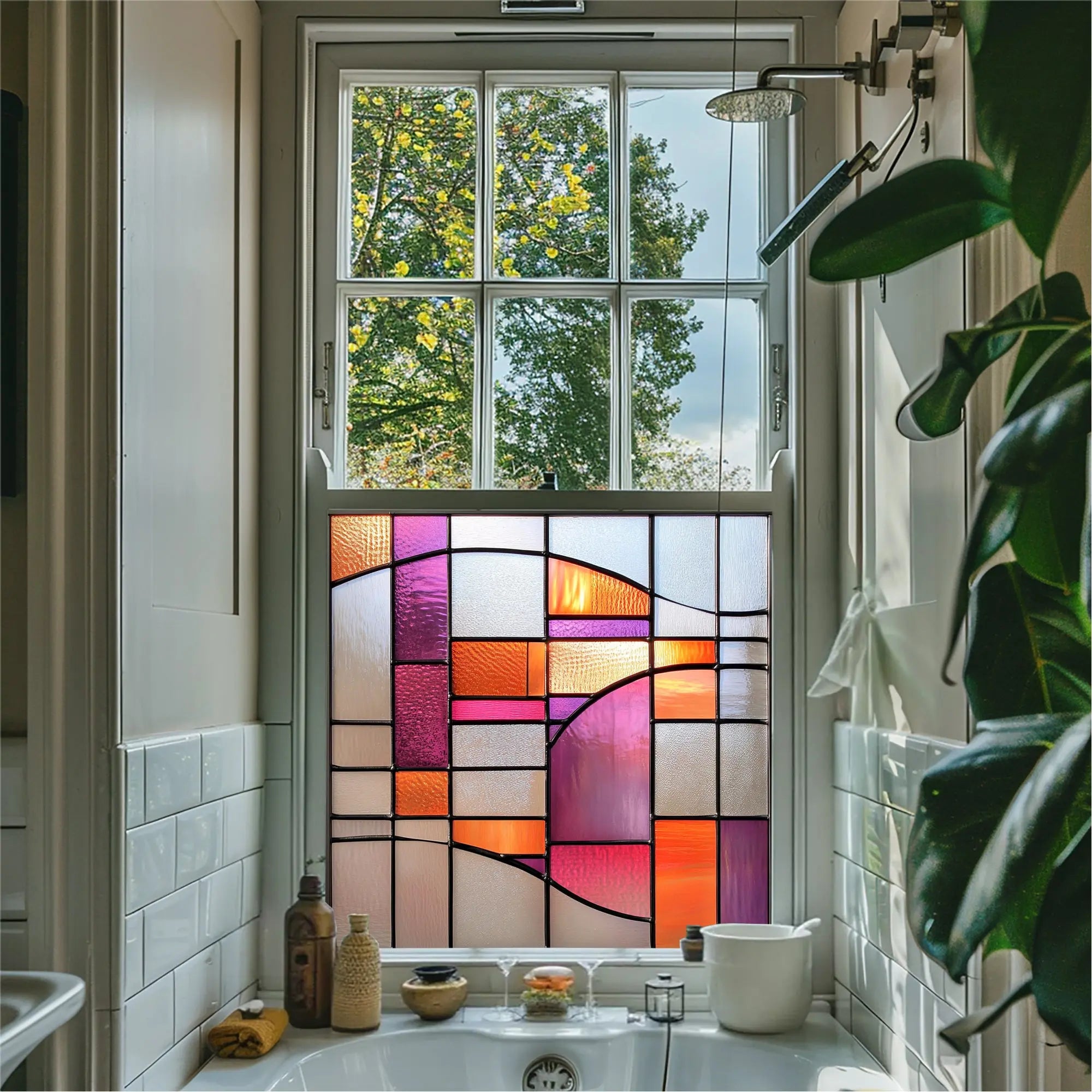 Nuxis Stained Glass Privacy Window Film Creative Windows