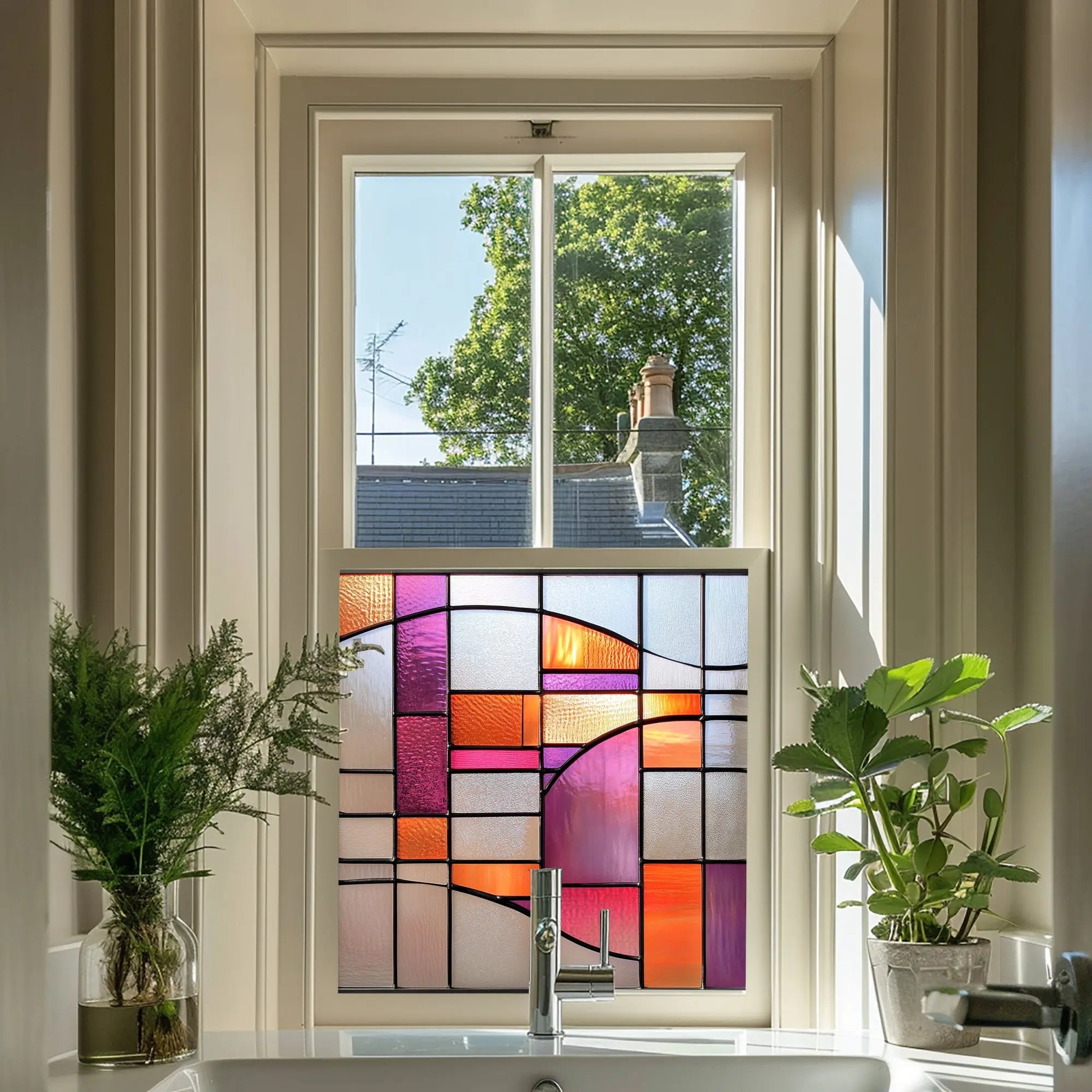 Nuxis Stained Glass Privacy Window Film Creative Windows