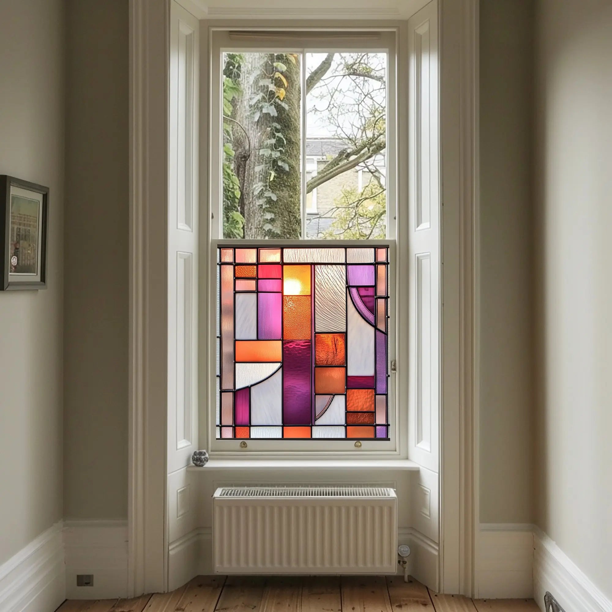 Art Deco Window Film - Nuvolento Privacy Stained Glass Window Film Creative Windows