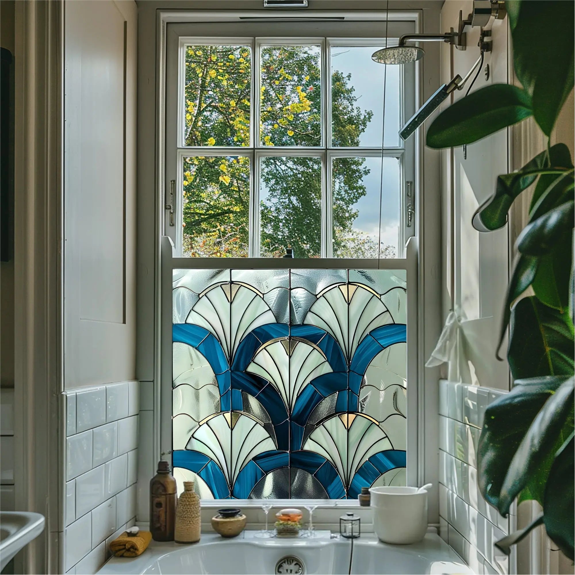 Scopa Art Deco Window Film: Enhance Privacy and Style Creative Windows
