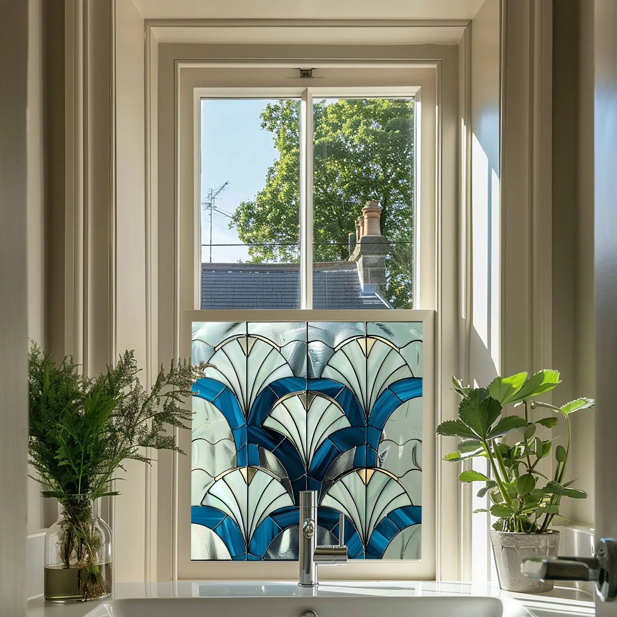 Scopa Art Deco Window Film: Enhance Privacy and Style Creative Windows