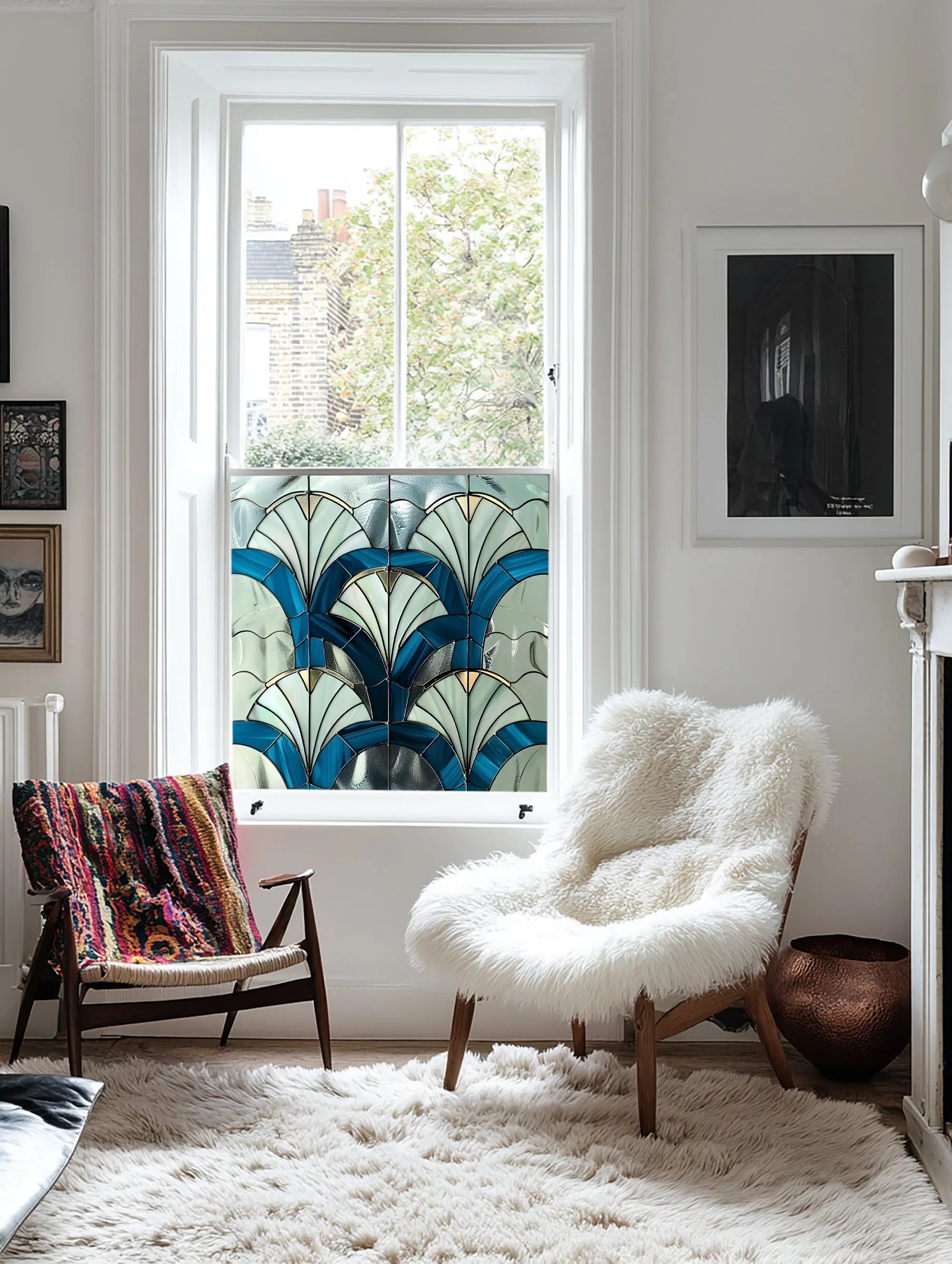 Scopa Art Deco Window Film: Enhance Privacy and Style Creative Windows