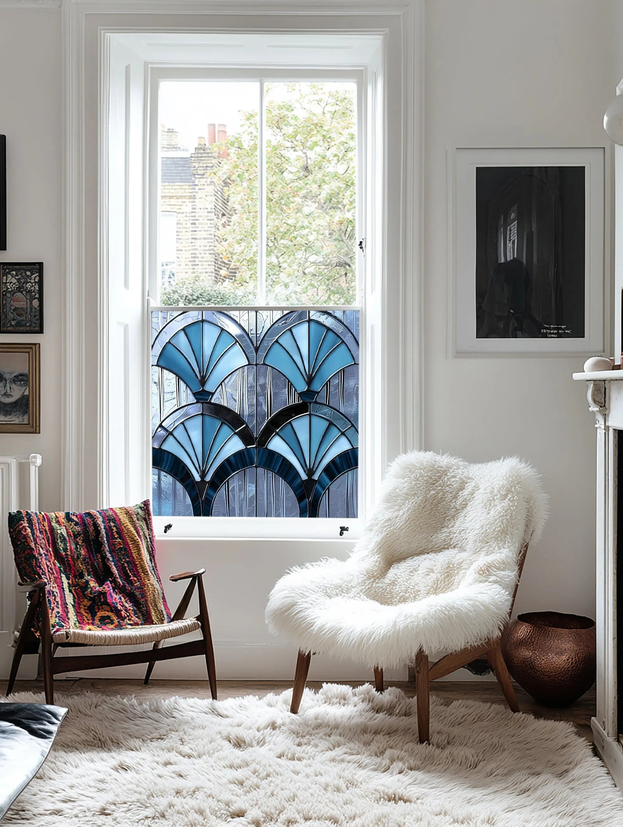 Menconico Stained Glass Privacy Window Film Creative Windows