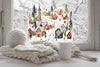 Double-Sided Christmas Window Sticker: Reusable Winter Scene Decal Creative Windows