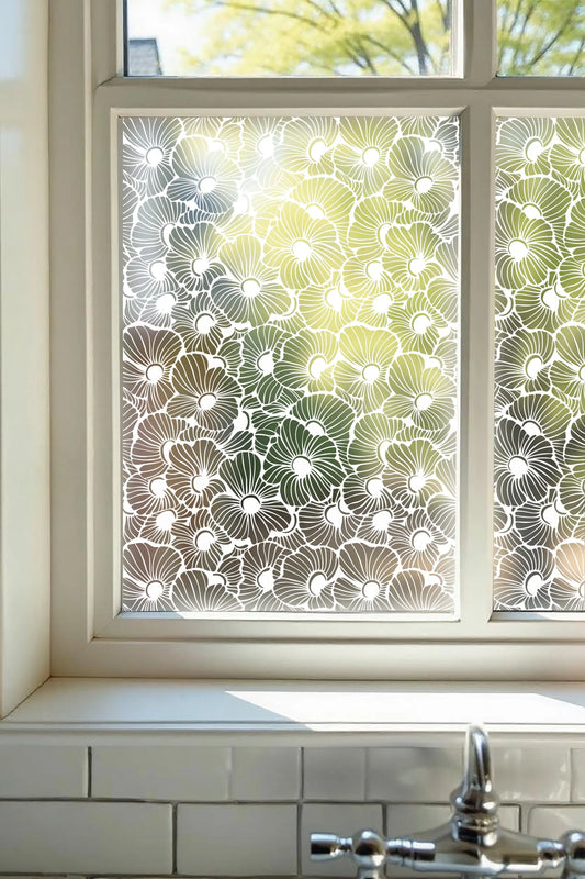 Cona Frosted Privacy Floral Window Film Creative Windows