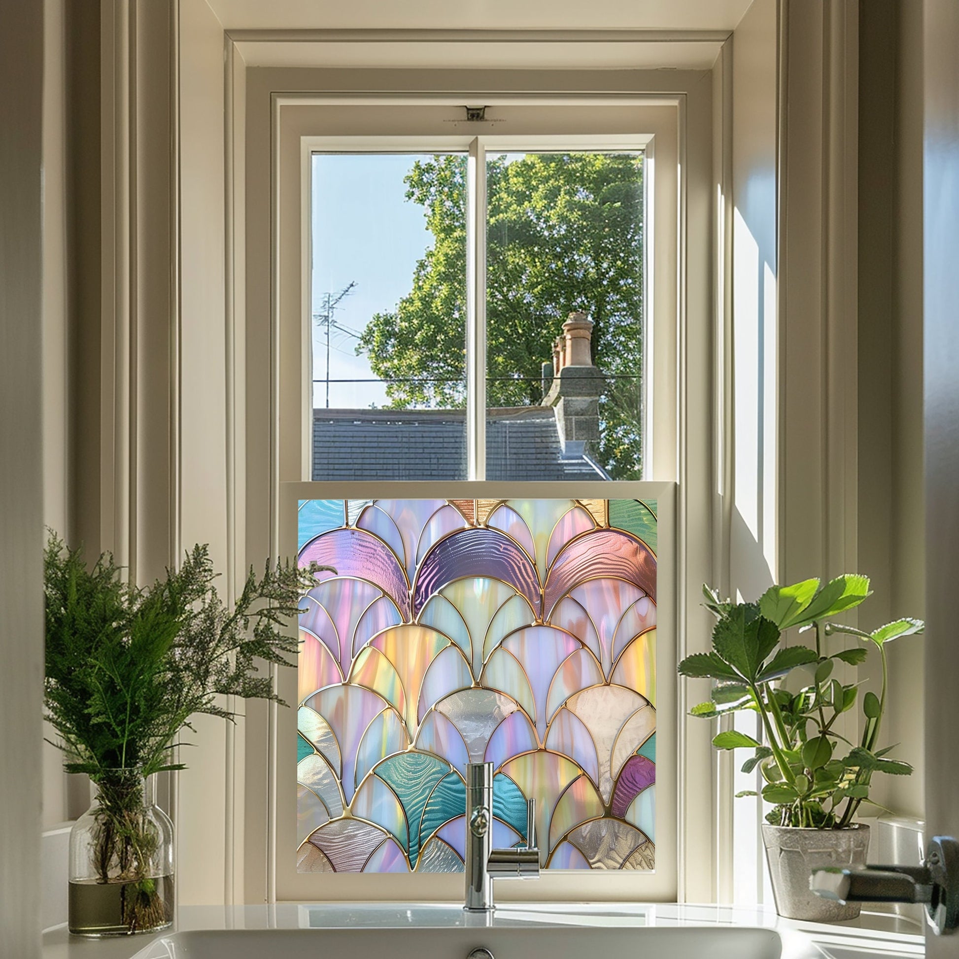 Art Deco Window Film, Privacy Window Film, Window Film, Decorative Window Film, Patterned Window Film, Coloured Window Film, Stained Glass Creative Windows