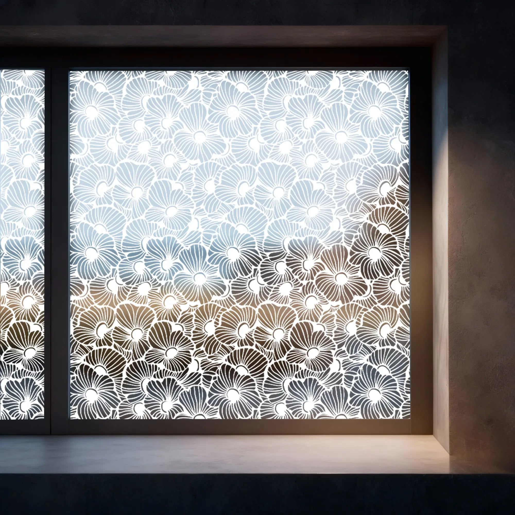 Cona Frosted Privacy Floral Window Film Creative Windows