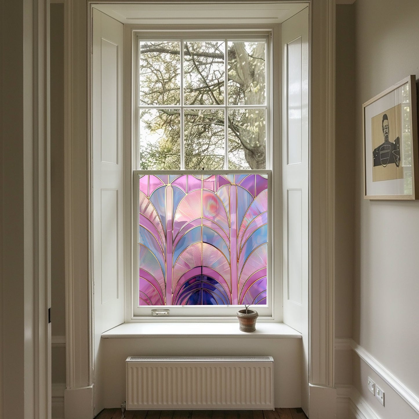 Art Deco Window Film, Privacy Window Film, Window Film, Decorative Window Film, Patterned Window Film, Coloured Window Film, Stained Glass Creative Windows