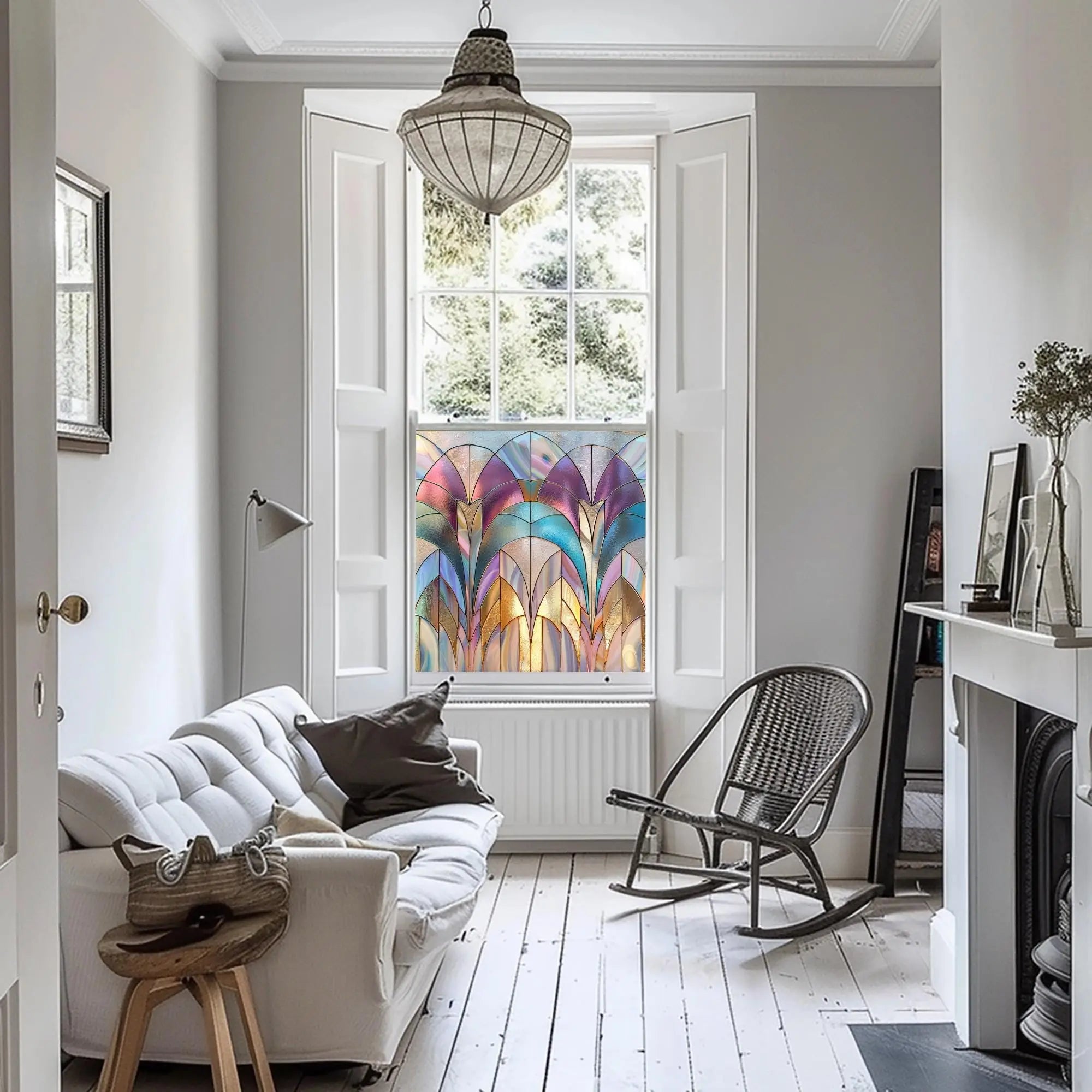 Lenta Stained Glass Privacy Window Film Creative Windows