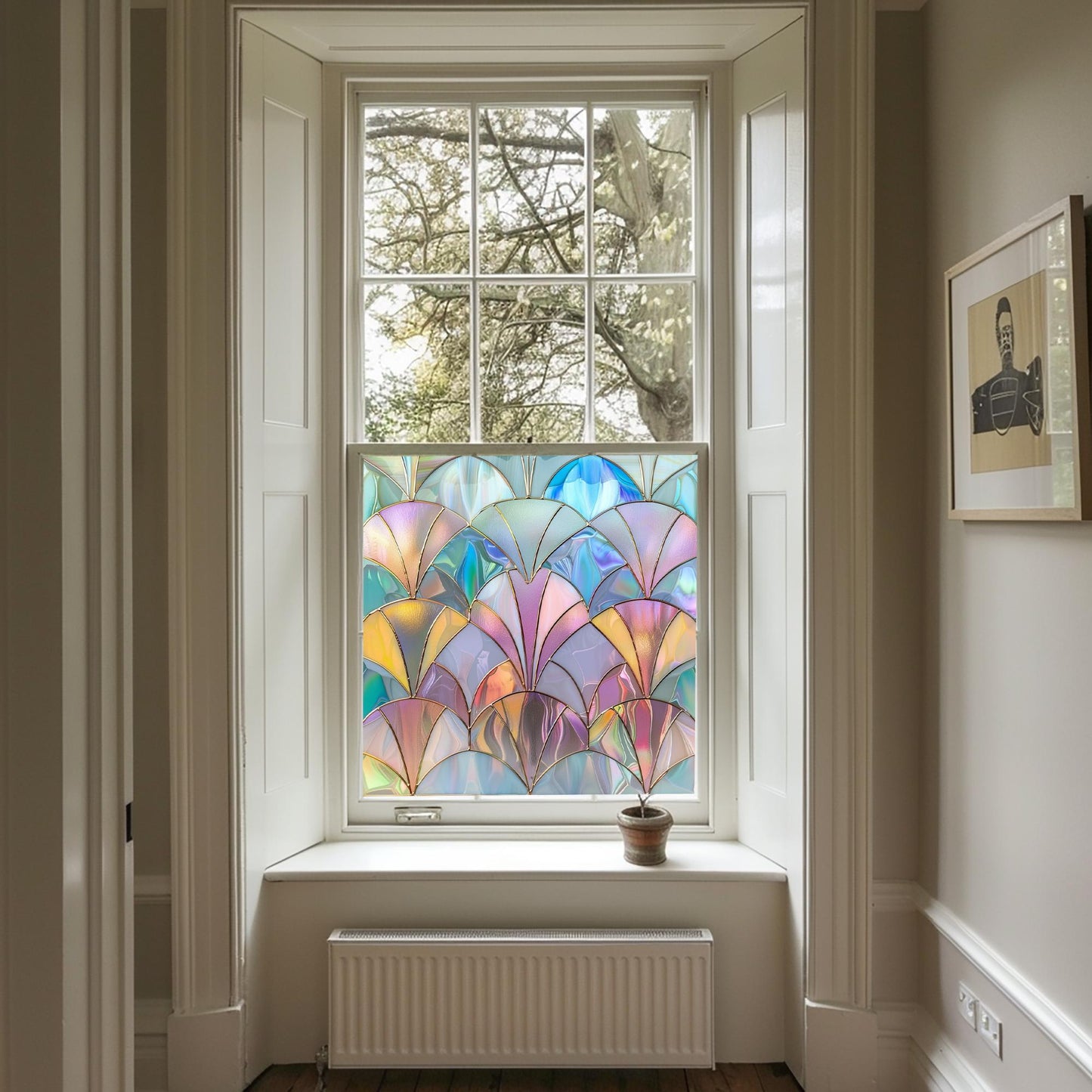 Art Deco Window Film, Privacy Window Film, Window Film, Decorative Window Film, Patterned Window Film, Coloured Window Film, Stained Glass Creative Windows