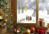 Three Kings Nativity Window Cling: Reusable Christmas Window Sticker