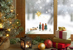 Three Kings Nativity Window Cling: Reusable Christmas Window Sticker