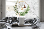 Double-Sided Christmas Wreath Window Sticker: Festive Holiday Decor