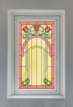 Art Nouveau Floral Privacy Window Film for Front Door Glass Creative Windows