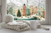 Christmas Winter Scene Window Sticker, Double-Sided Reusable Decal Creative Windows