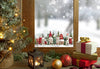 Christmas Winter Village Window Sticker, Double Sided Reusable Decal Creative Windows