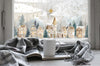 Double-Sided Christmas Window Sticker, Winter Village Reusable Decal Creative Windows