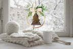 Rustic Double-Sided Christmas Wreath Window Sticker Creative Windows