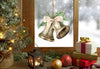 Double-Sided Christmas Bell Window Sticker: Festive Christmas Decor Creative Windows