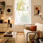 Privacy Window Film – Geometric Wave Pattern Frosted Glass Film