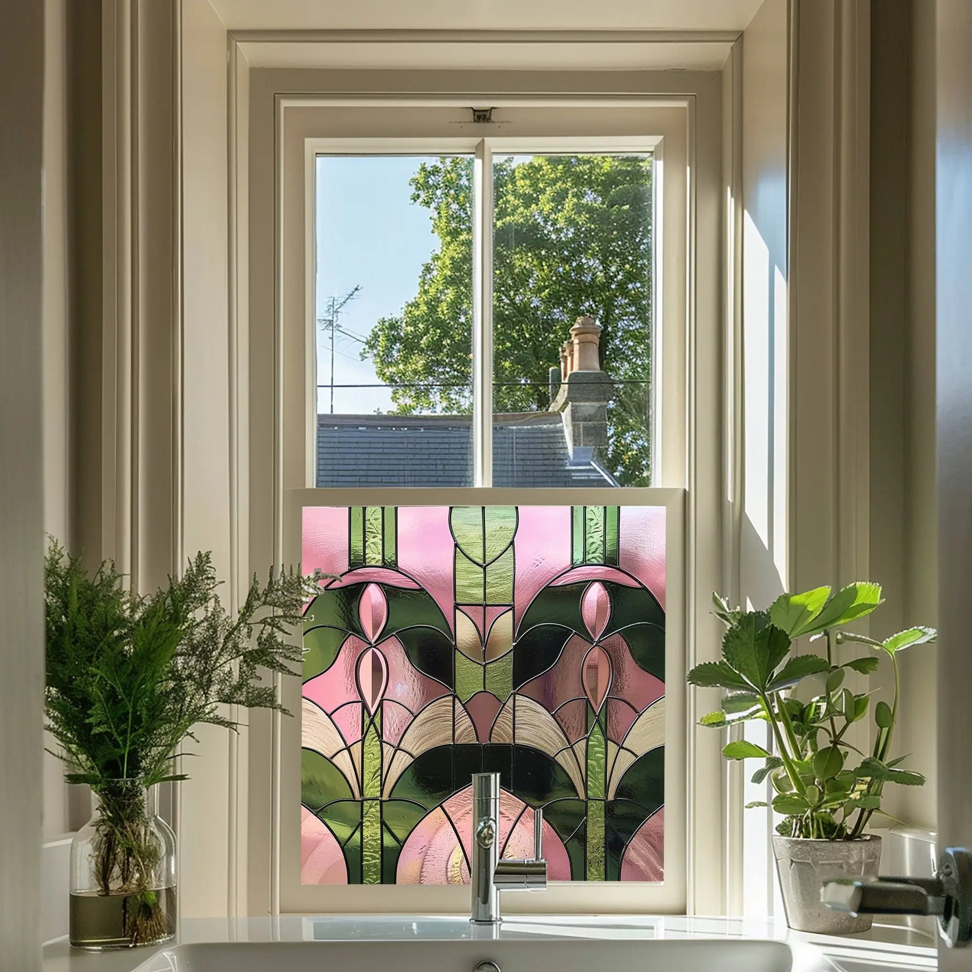 Luzzara Privacy Stained Glass Window Film Creative Windows