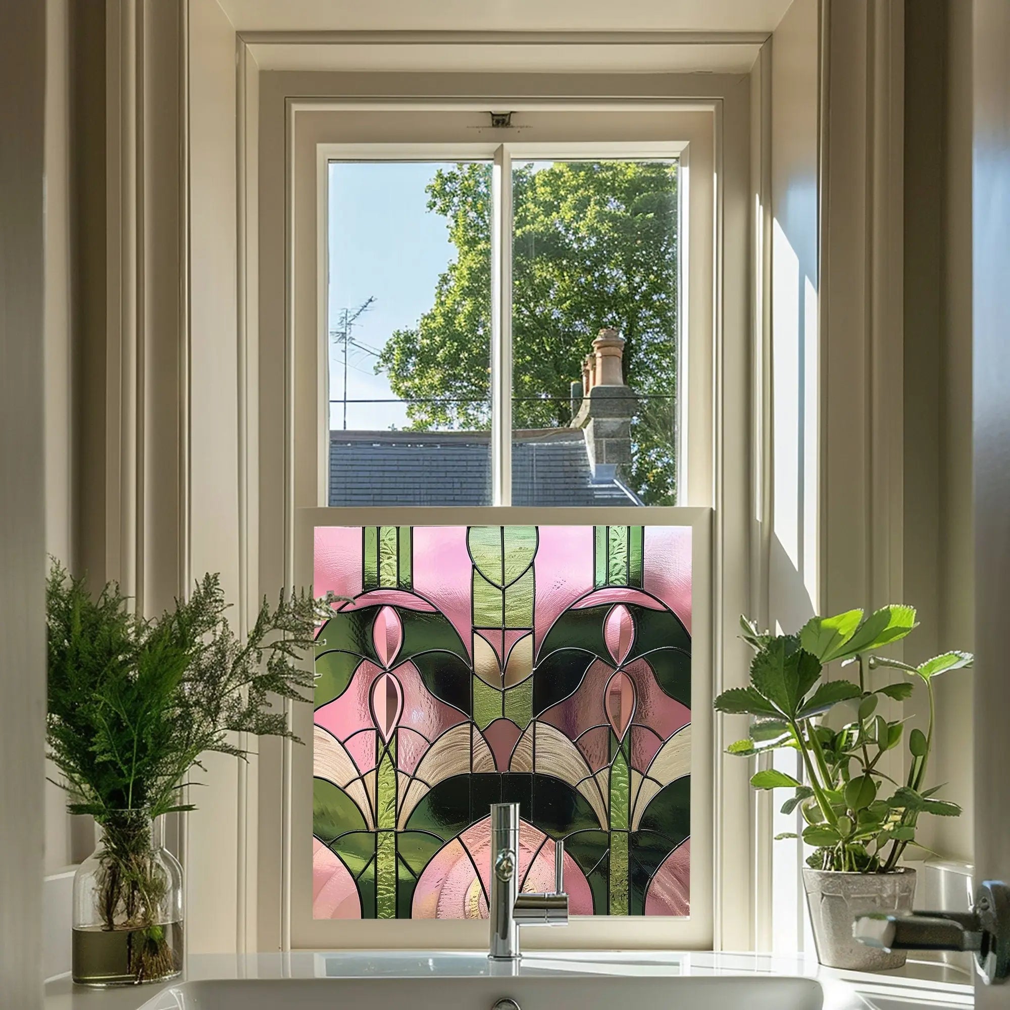 Luzzara Privacy Stained Glass Window Film Creative Windows